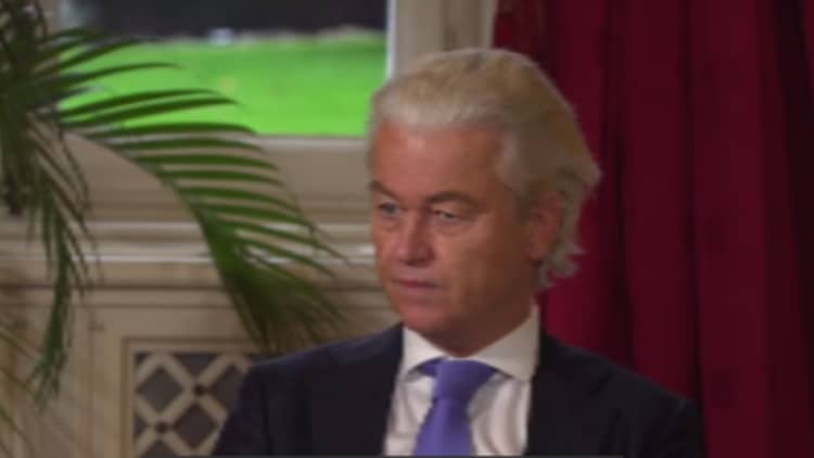 Dutch nationalist Geert Wilders calls for opt out option for EU countries on immigration and asylum